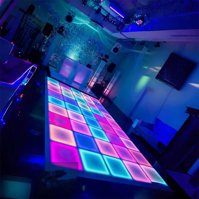 Magnetic Led Floor Dance 3D Mirror Stage Interactive Led Floor Dance for Wedding Party Led Dance Floor Panel For Sale
