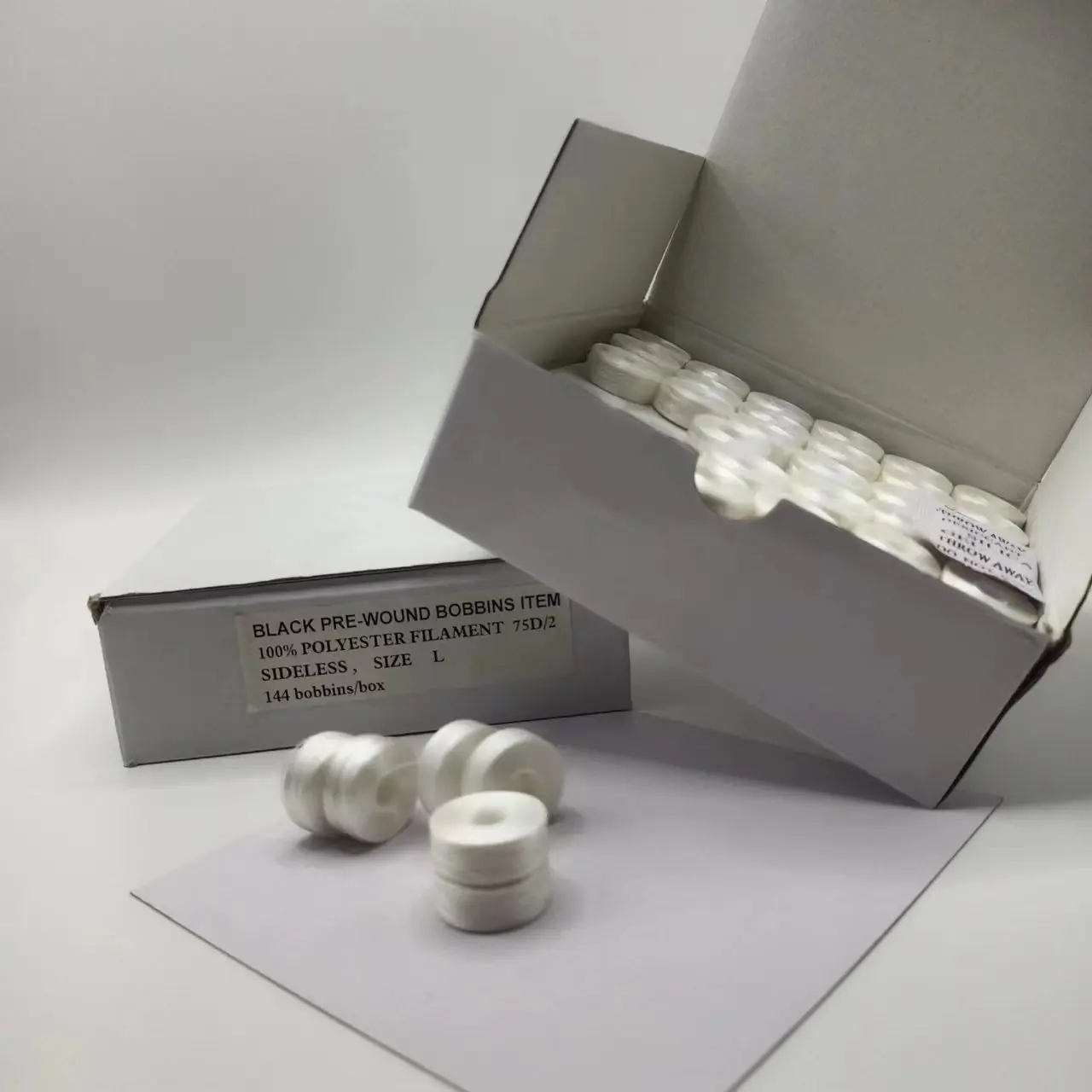 75D/2 70D/2 60 weight pre wound bobbin thread embroidery bobbin bottom thread for embroidery machine