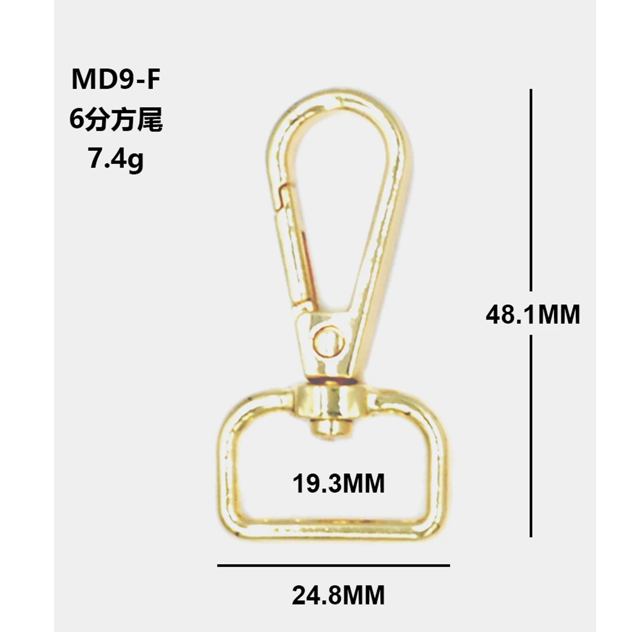 2024 High Quality Swivel Clasps Lanyard Snap Hook Brass Lobster Claw Clasp For Leather Purse Bag