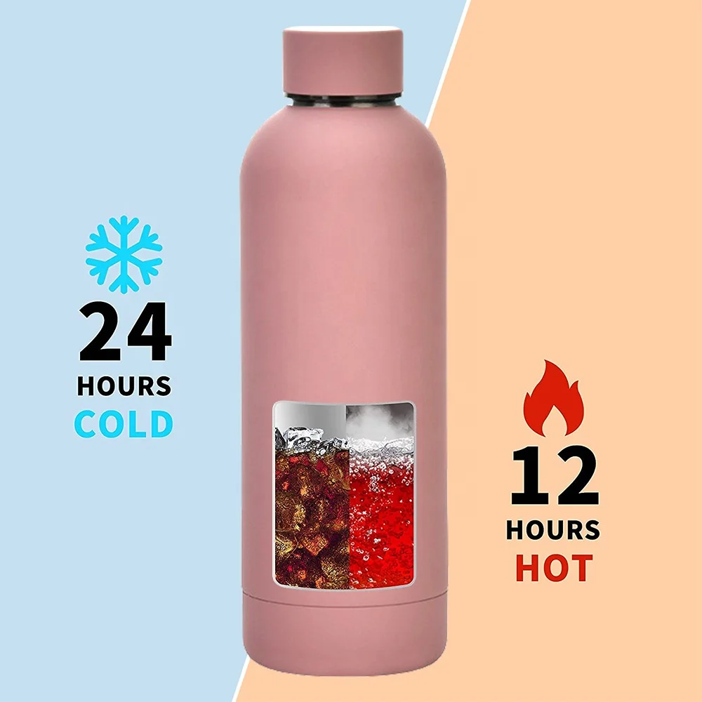 17oz 500ml custom stainless steel vacuum bottle outdoor sports water bottle travel with rubber paint