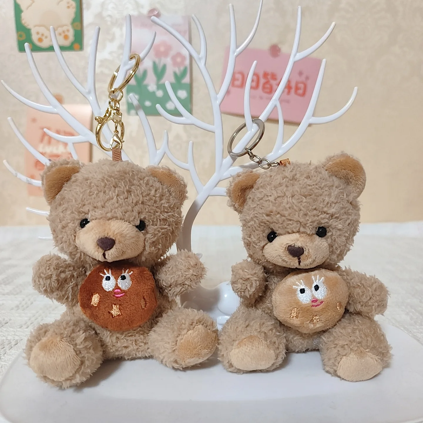 Новый милый бисквит медведь кулон плюшевая игрушка кукла сумка брелок