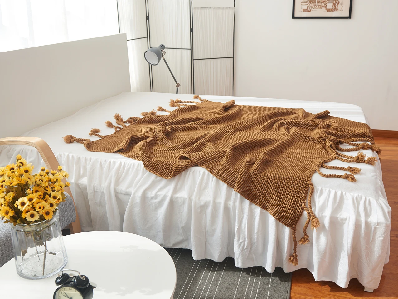 
Super Soft Sublimation Luxury Zero Defect hrowing Knive Knife Sofa Knit Throw Tassel Blanket for Hotel plane 