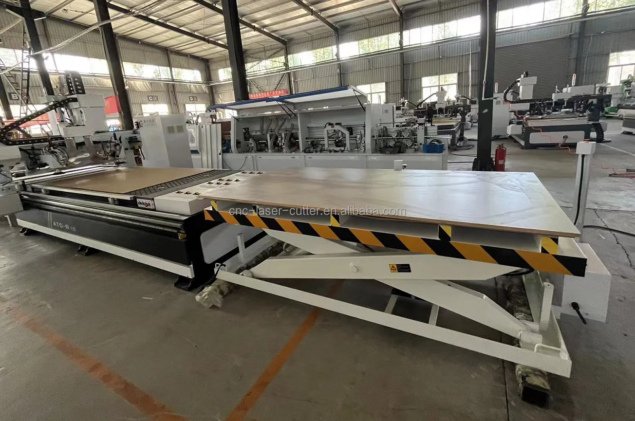 1325 cnc router atc nesting wood machine with auto loading unloading system for woodworking furniture making