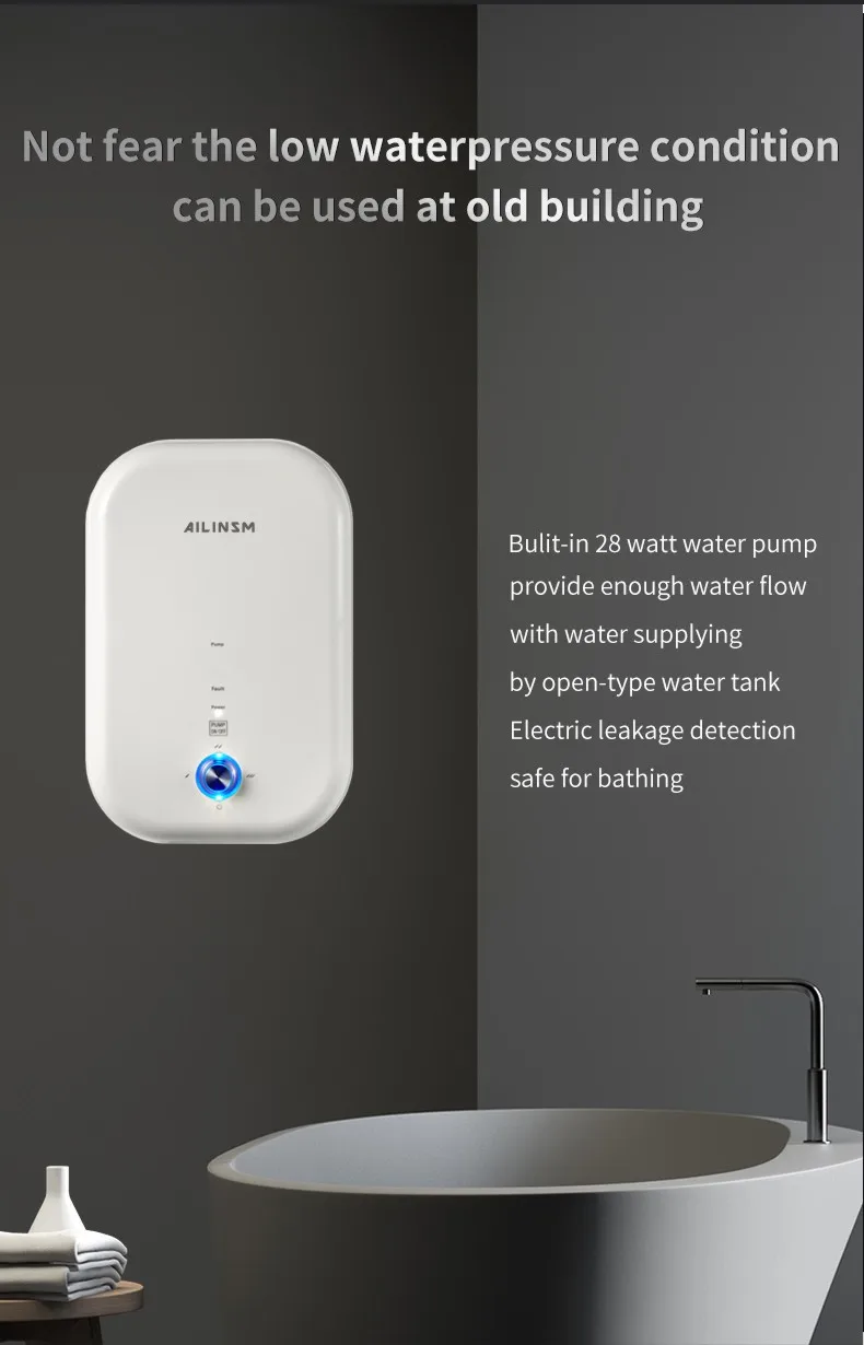 Настенный выключатель Умный дом быстрого нагрева воды tankless 6000 Вт горячий продавать водонагреватели электрический прибор для