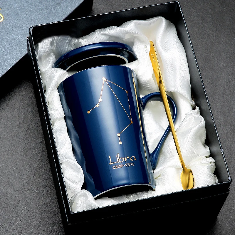 China Exquisite Wholesale Supplier Personalized Customization Logo Modern Gift Ceramic Coffee Mug Cup With Spoon