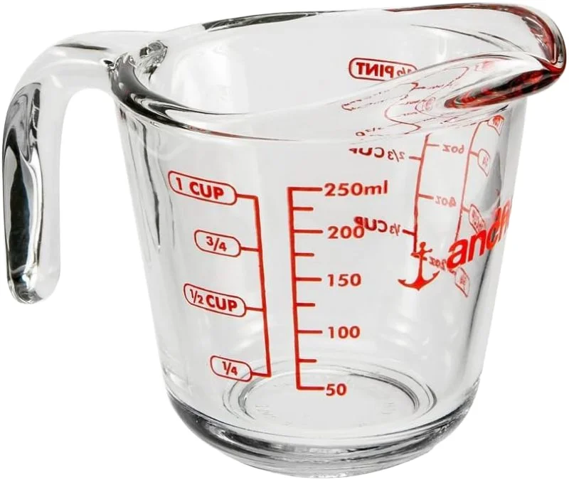 2024 Hot selling  Round Glass Measuring Jug For Liquid Measuring Cup With Handle