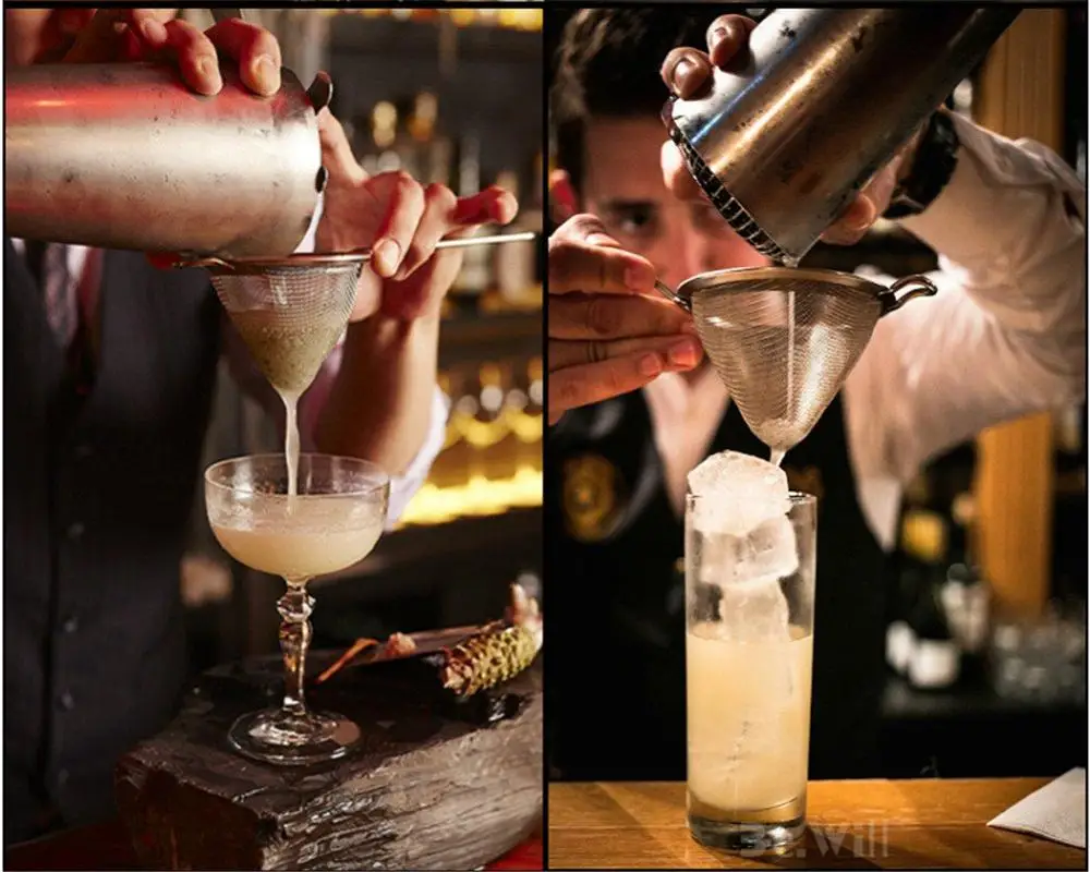 Stainless Steel Fine Strainer Professional Bar Tool Conical Mesh Strainer