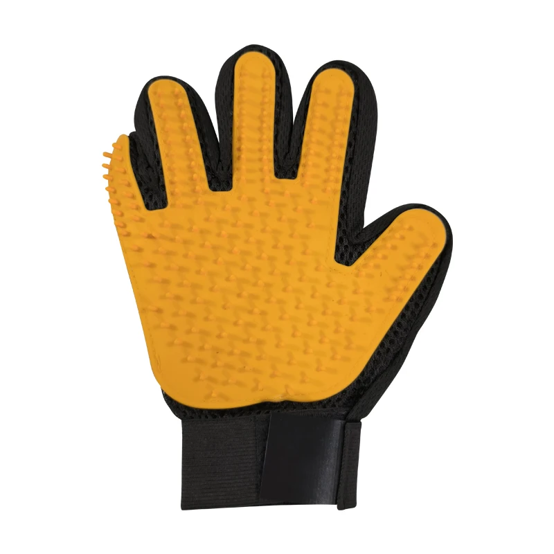 Pet silicone bath gloves five-finger grooming massage gloves for cats and dogs