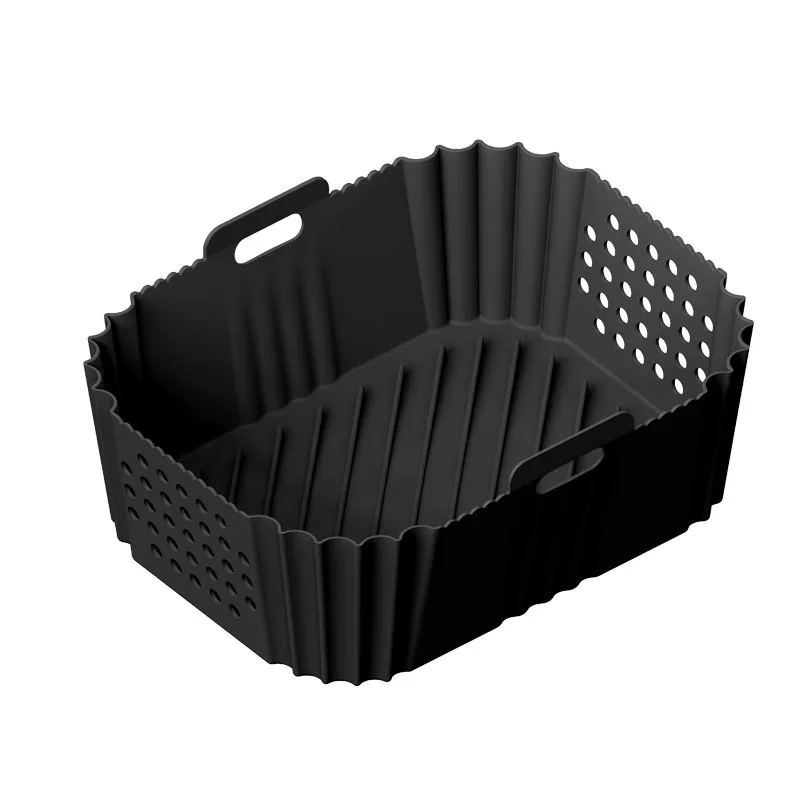 Manufacturer direct sales air fryer silicone baking tray double hole baking pad