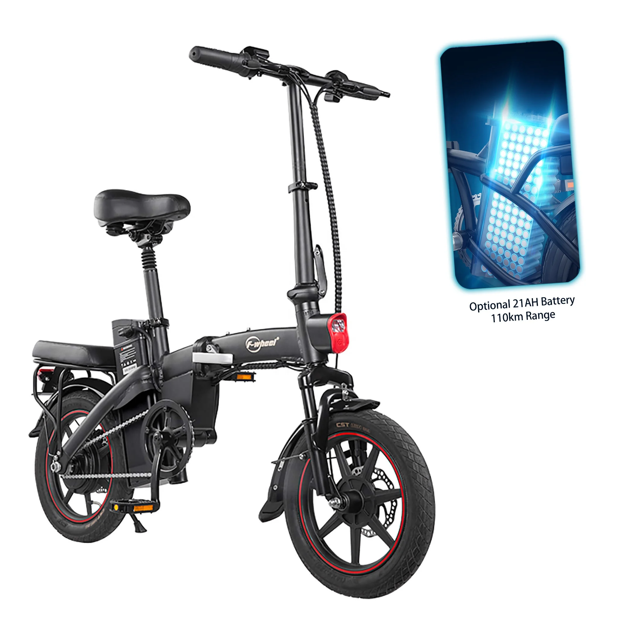 DYU A5 Fast delivery lithium battery e-bike folding portable 350 watt motor electric bike electric cross motorcycle with pedals