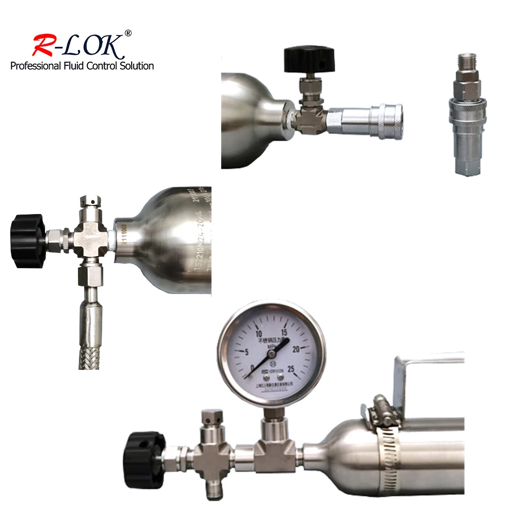 Laboratory Sampling System Single-ended Double-ended Gas Sample Cylinder Sampling Cylinder 50 Mlni hydraulic Oxygen Cylinder Gas