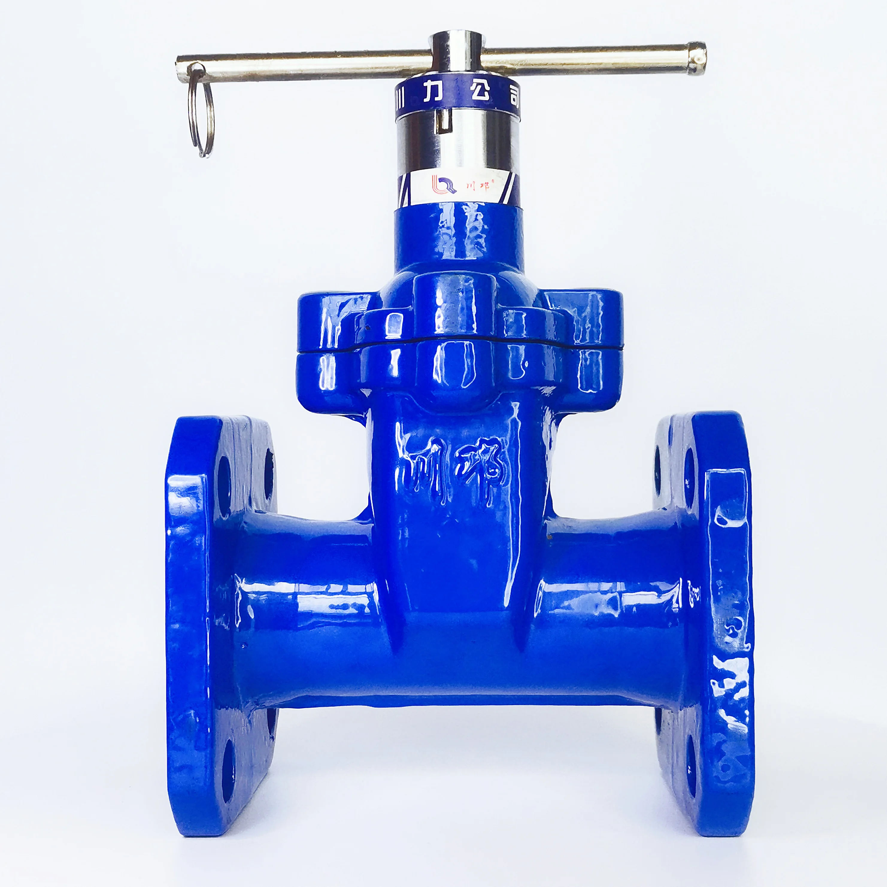 Smart valve soft sealing water valve ductile iron with lock head and opened by professional tools in front of the meter