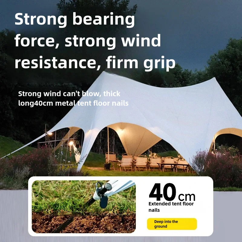 Camp special Wanchongshan awning large base eight claw tent cloud top sunblock umbrella