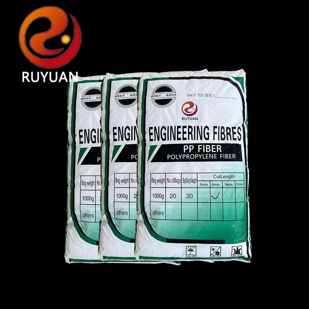Ruyuan Chemical Cement PP Fiber Engineering 3mm Polypropylene