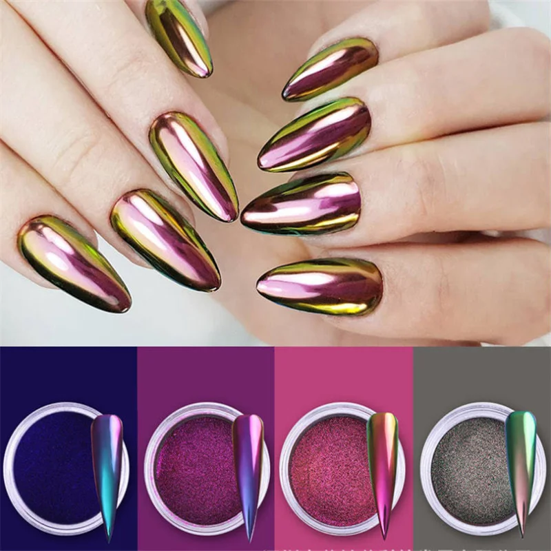 Hot Selling Variables Chameleon Color Changing Powder Nails Chameleon Pigment Powder