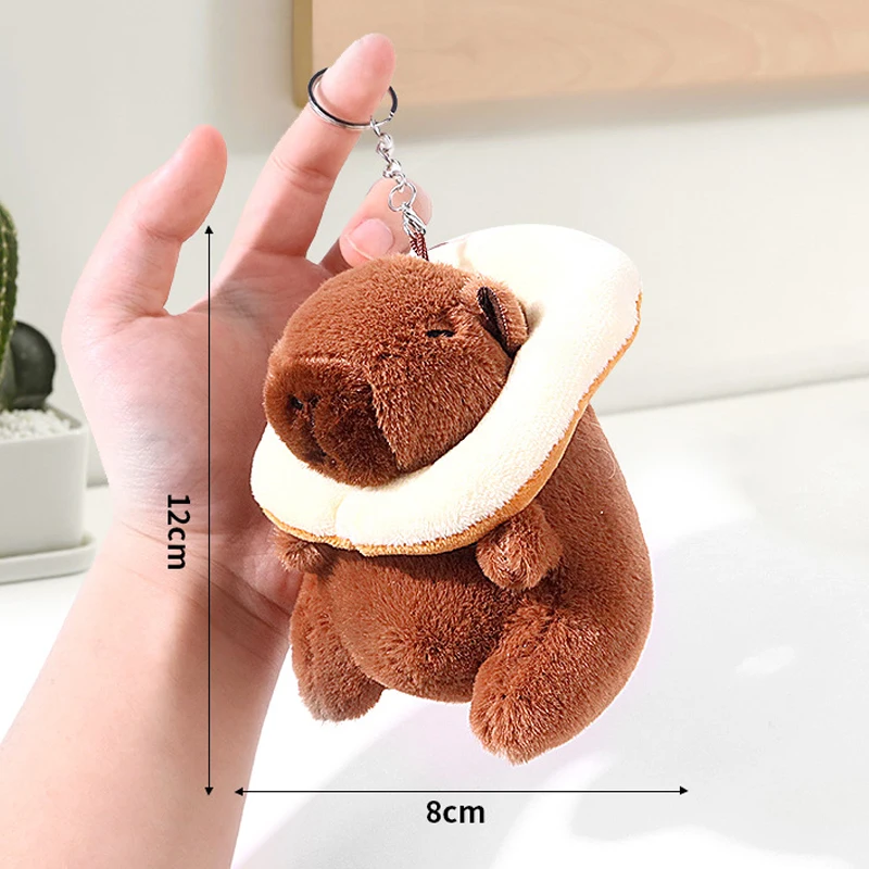 Hot selling capibala doll cute pufferfish capybara pendant keychain plush toy doll grab machine doll wholesale