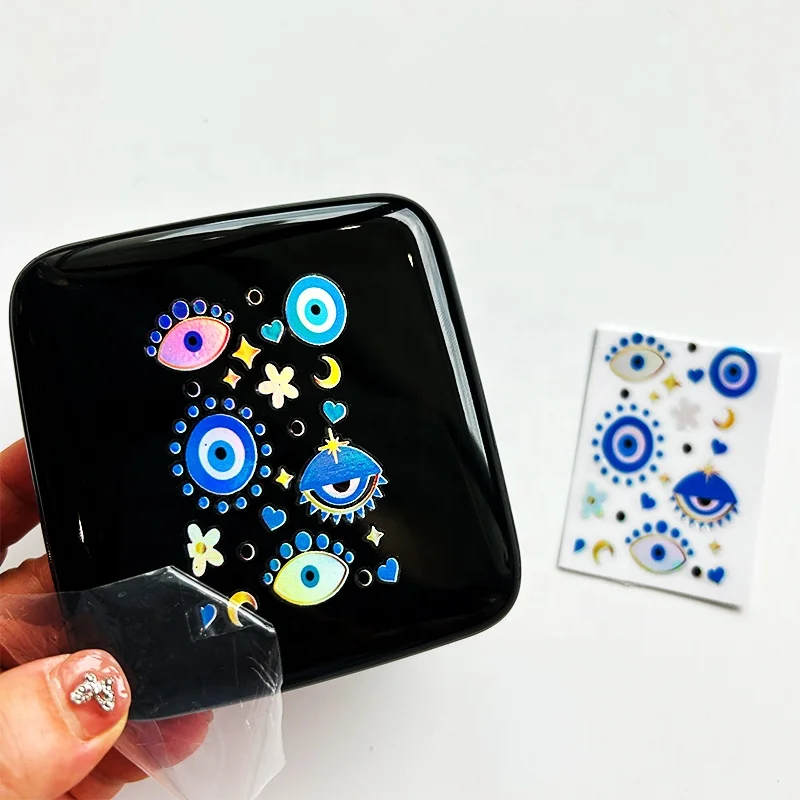 Exclusive 3D UV Metallic Transfer Sticker Waterproof Die Cut Logo Luxury Transparent DTF Holographic UV Transfer Stickers