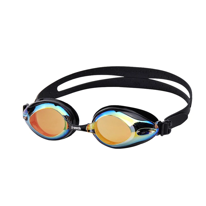 The Newest update mirrored swim goggles glasses with anti uv and anti fog systelm for adult