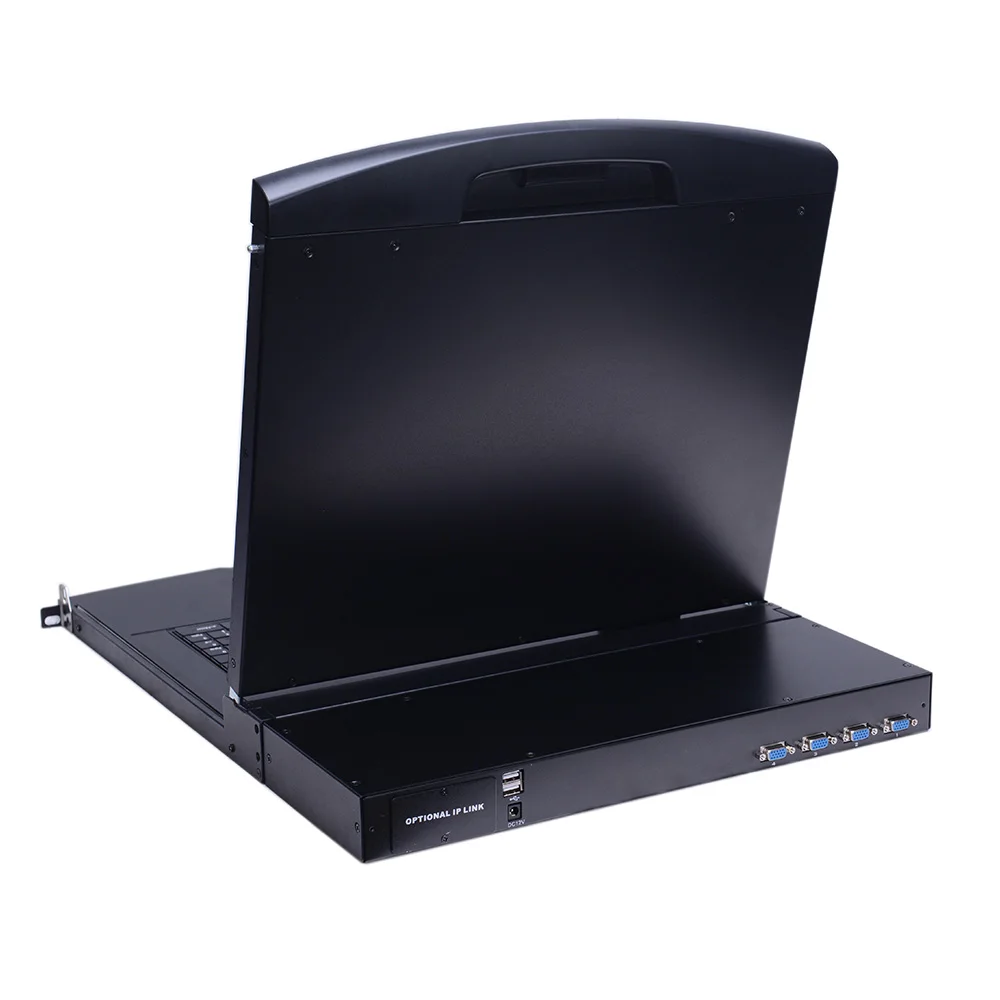 Metal Housing Portable 17 Inches Screen 4 Ports Singlerial LCD KVM Console Switch