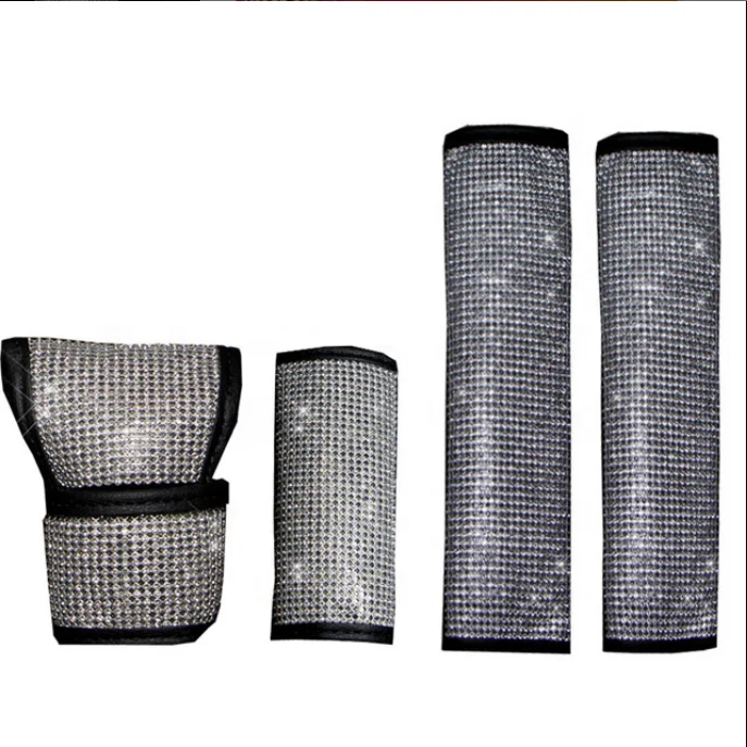 
wholesale bling bling Auto car Universal Safety Belt Shoulder Sleeve Hand Brake Sleeve auto spare parts car 