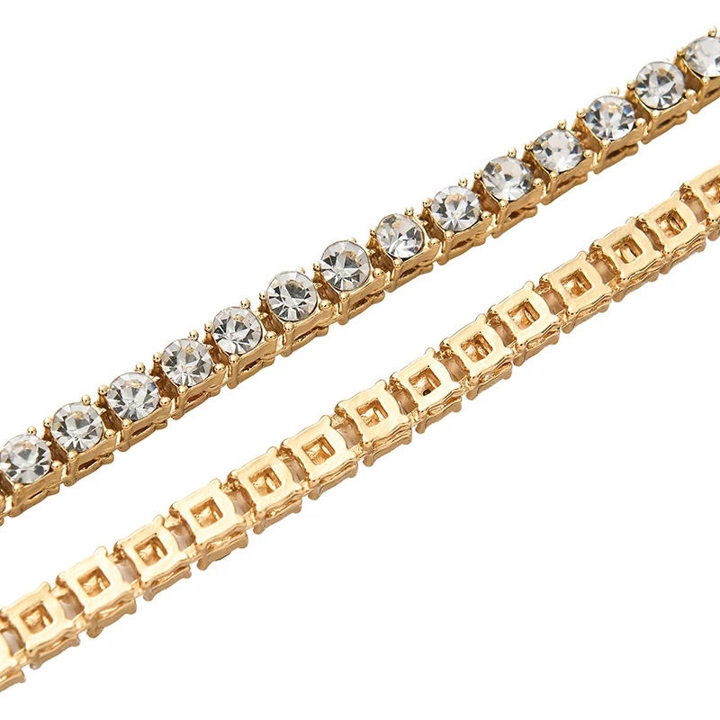 3mm 4mm 5mm 6mm 1 collar de cadena de tenis hombres Hip Hop helado Bling CZ joyeria oro plata collar