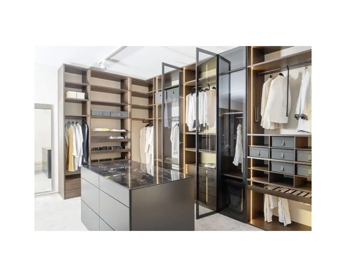 PRIMA Luxury Walk In Wardrobe Wholesale Price Sliding Door Detachable Steel Metal Wardrobe Clothes Cabinet