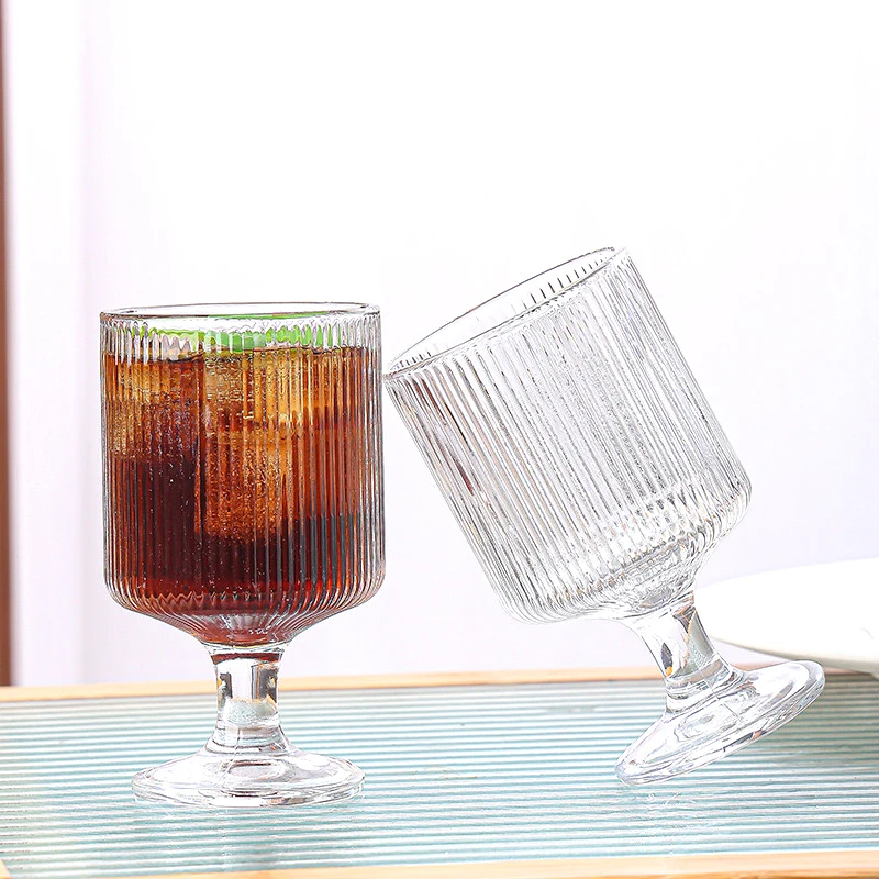 Luxury Iced cocktail champagne whisky vodka Striped Patterned Cocktail Glass