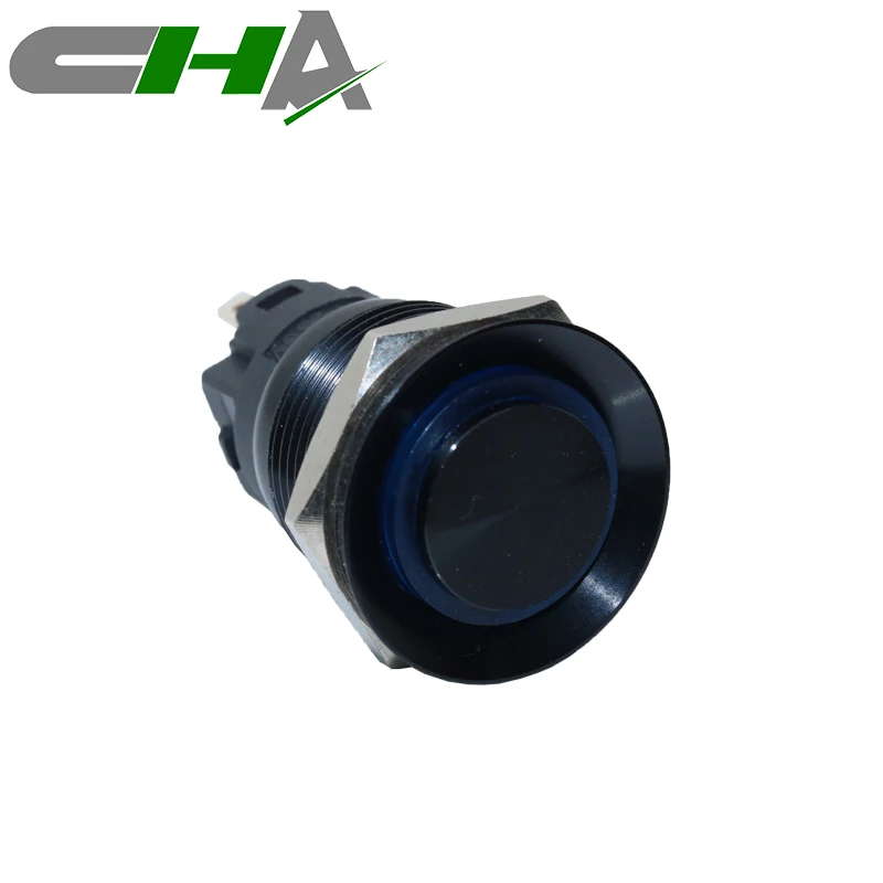 CHA factory price electrical metal knobs electronics metal dome switch CN19-L 19mm momentary latching metal push button switch