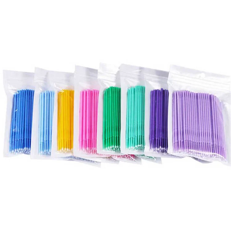 Good Sale 100pcs Disposable Dental Microbrush Brush Eyelash Extension Micro Applicator Microbrush