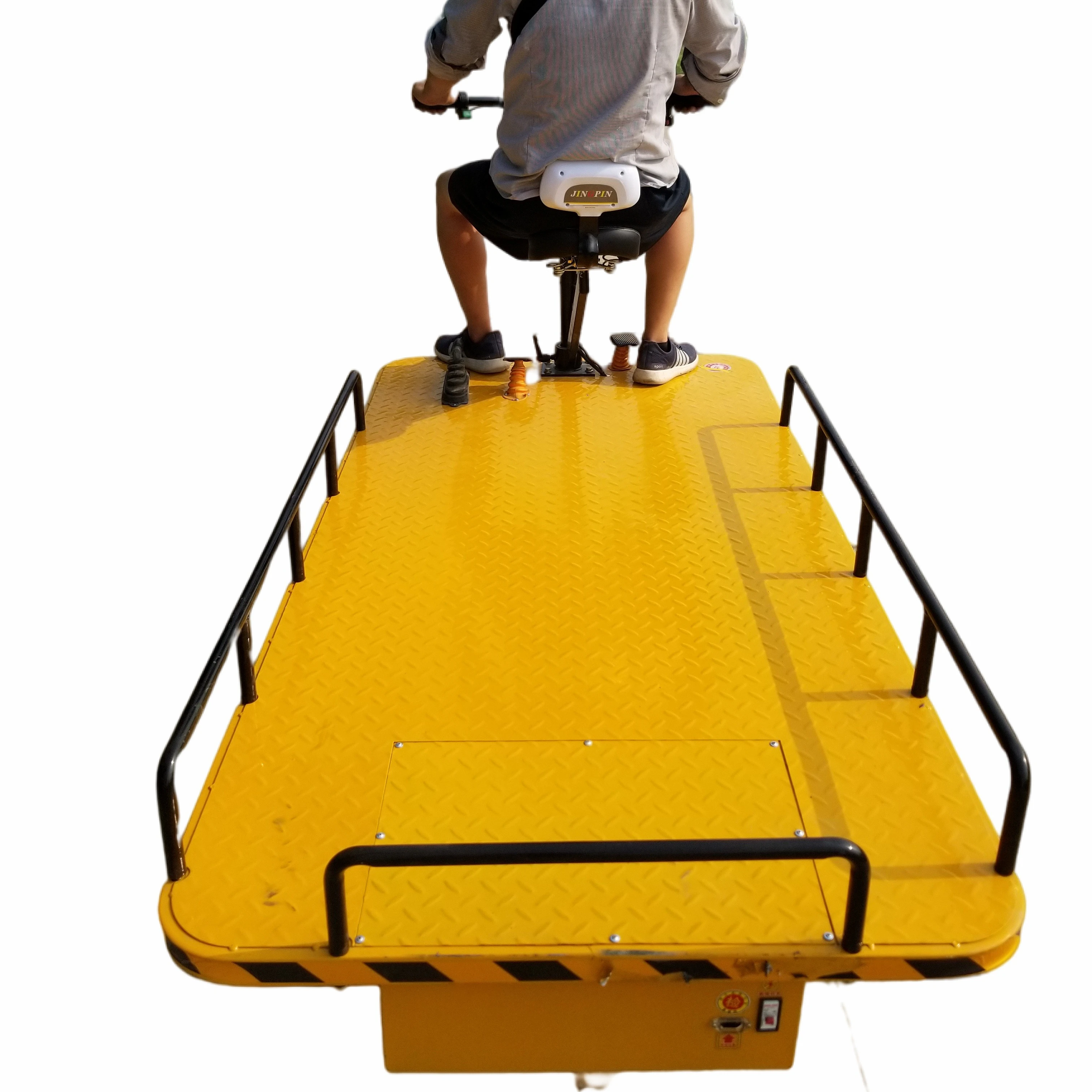 China Factory Price Transport Heavy Duty Cargo 1ton Warehouse Trolley Battery Operated Electric Platform Truck for Sale