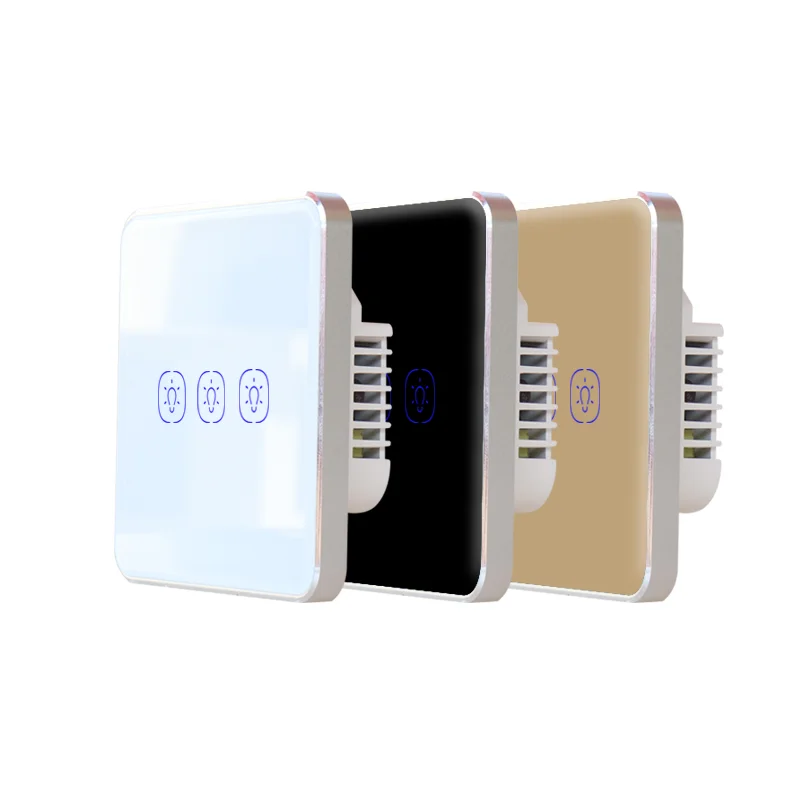 2020 New Smart home touch Switch ZIgbee 3.0 3 gang neutral& live dimmer  switch SCR EU Standard