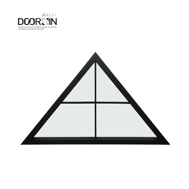 Hurricane Impact Aluminum Glass Fixed Windows Sound Proof Save Energy Double Glazing Grid Special Shape Windows