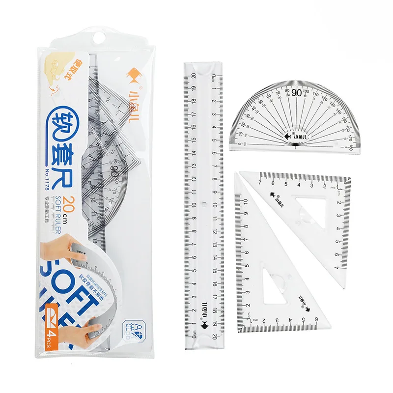 
Straightedge angle ruler protractor set 