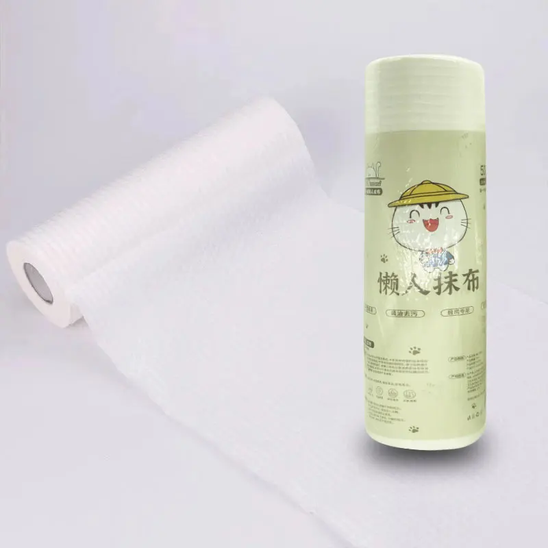 Customized Dry Nonwoven Rolls Disposable Absorbent Kitchen Dishwashing Paper Wipe Furniture Wipe Glass