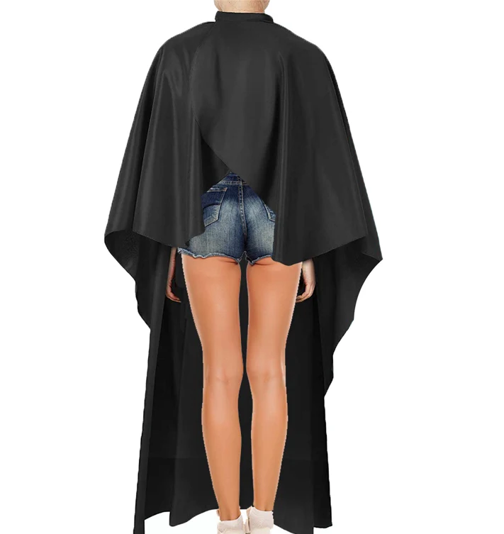 Hair Cutting Gown Waterproof Hairdresser Barber Salon Stylist Custom With Logo Black Aprons And Capes