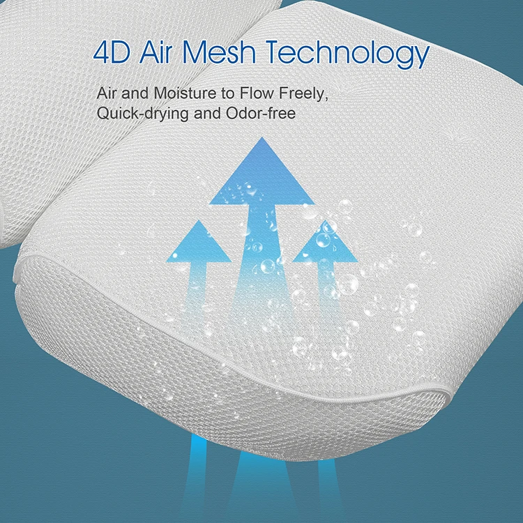 Оптовая продажа анти-клещ спа ванна подушка мягкая и удобная роскошная ванна 3D воздушная сетка подушка для ванной