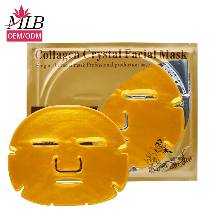Natural skin care private label collagen matricol nano gold collagen hydrojelly hydrating brigtening mask oem crystal mask