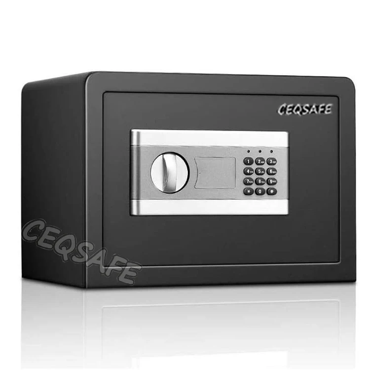 CEQSAFE High-end Mini Size Black Home Cash Box Electronic Money Safe Box