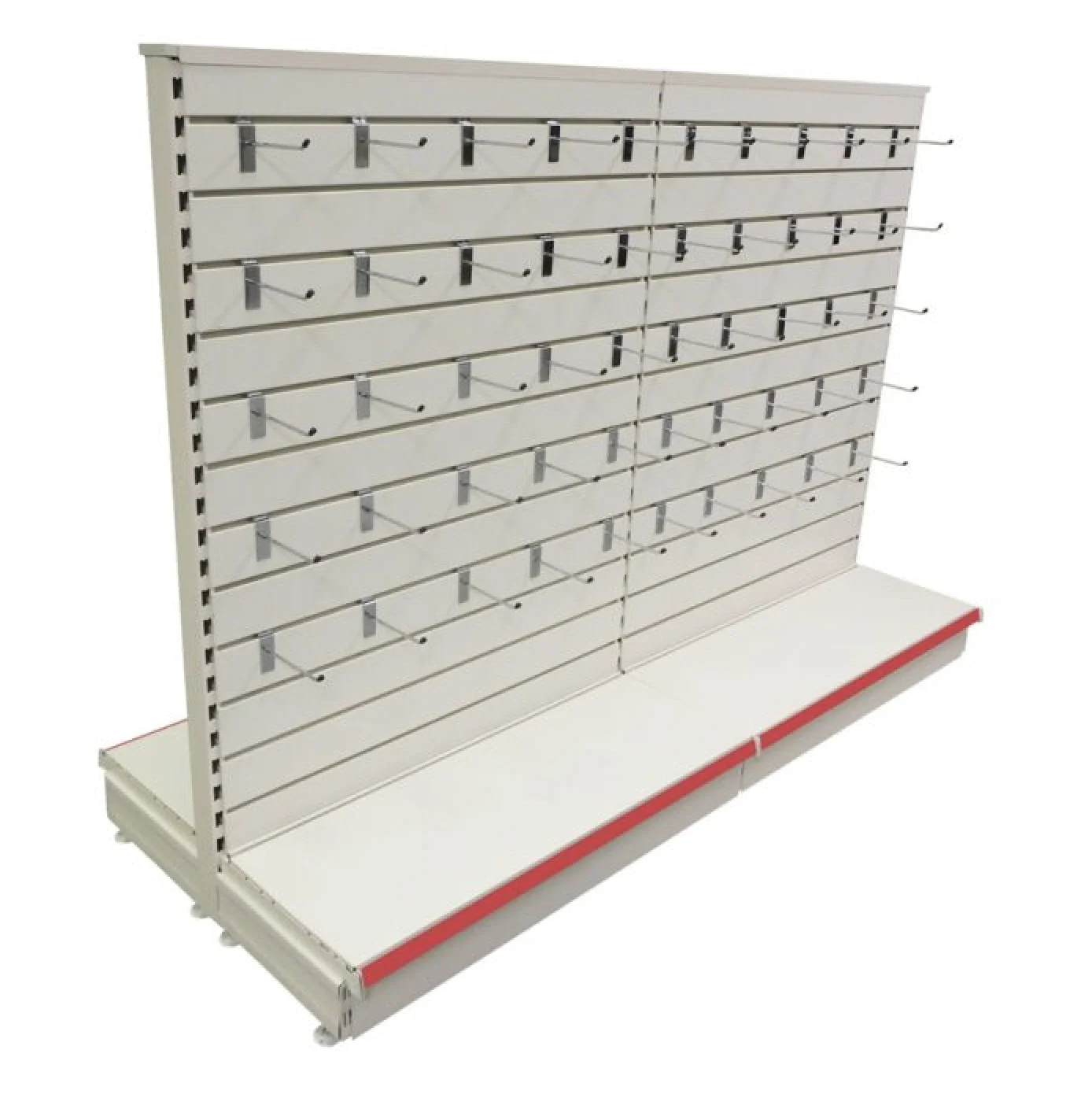Customized Slatwall Gondola Shelving For Supermarket