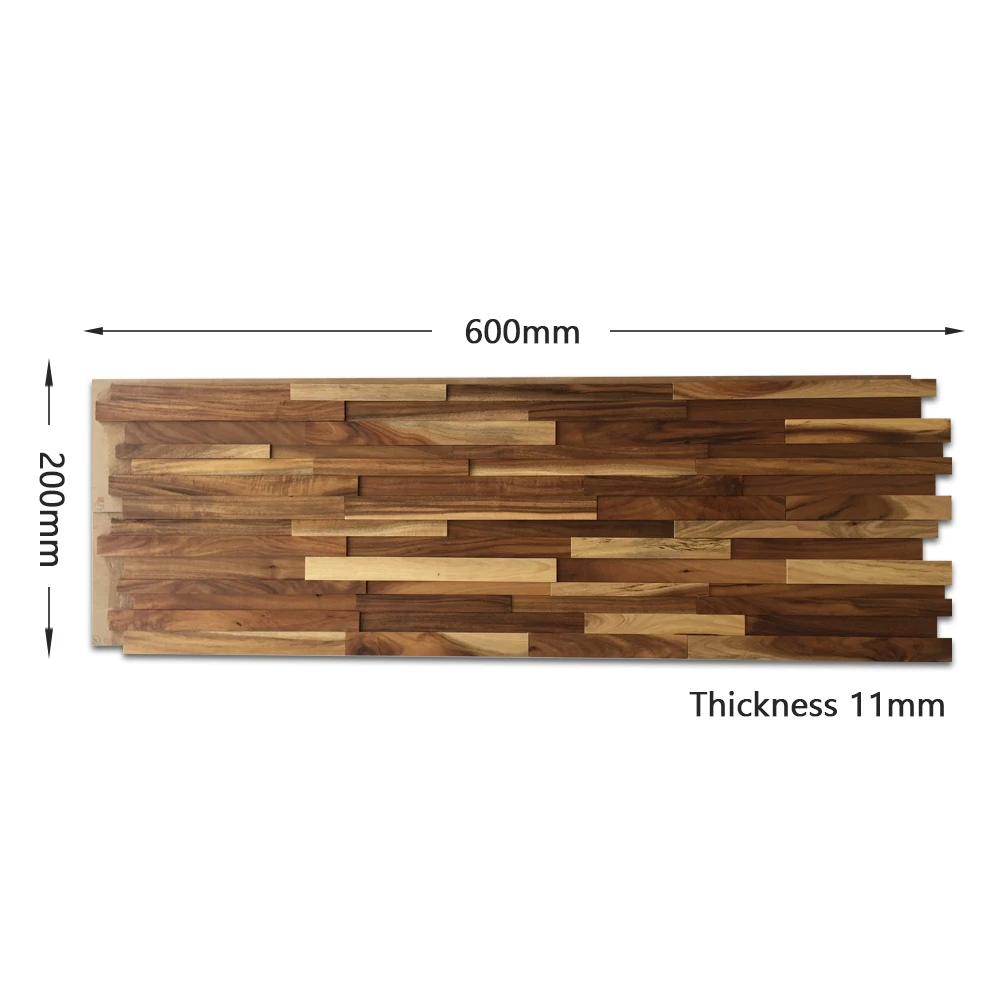 Kasaro High Quality Wood 3d Panel 3D Wood Mosaic for Apartment 3D Solid Wood Wall Panel