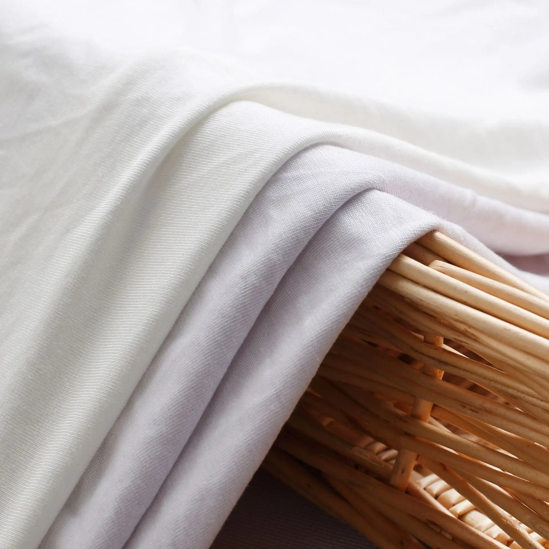 
Leesourcing-Organic Bamboo Cotton Stretch Fabric Light Weight For Baby Diaper Soft Breathable 