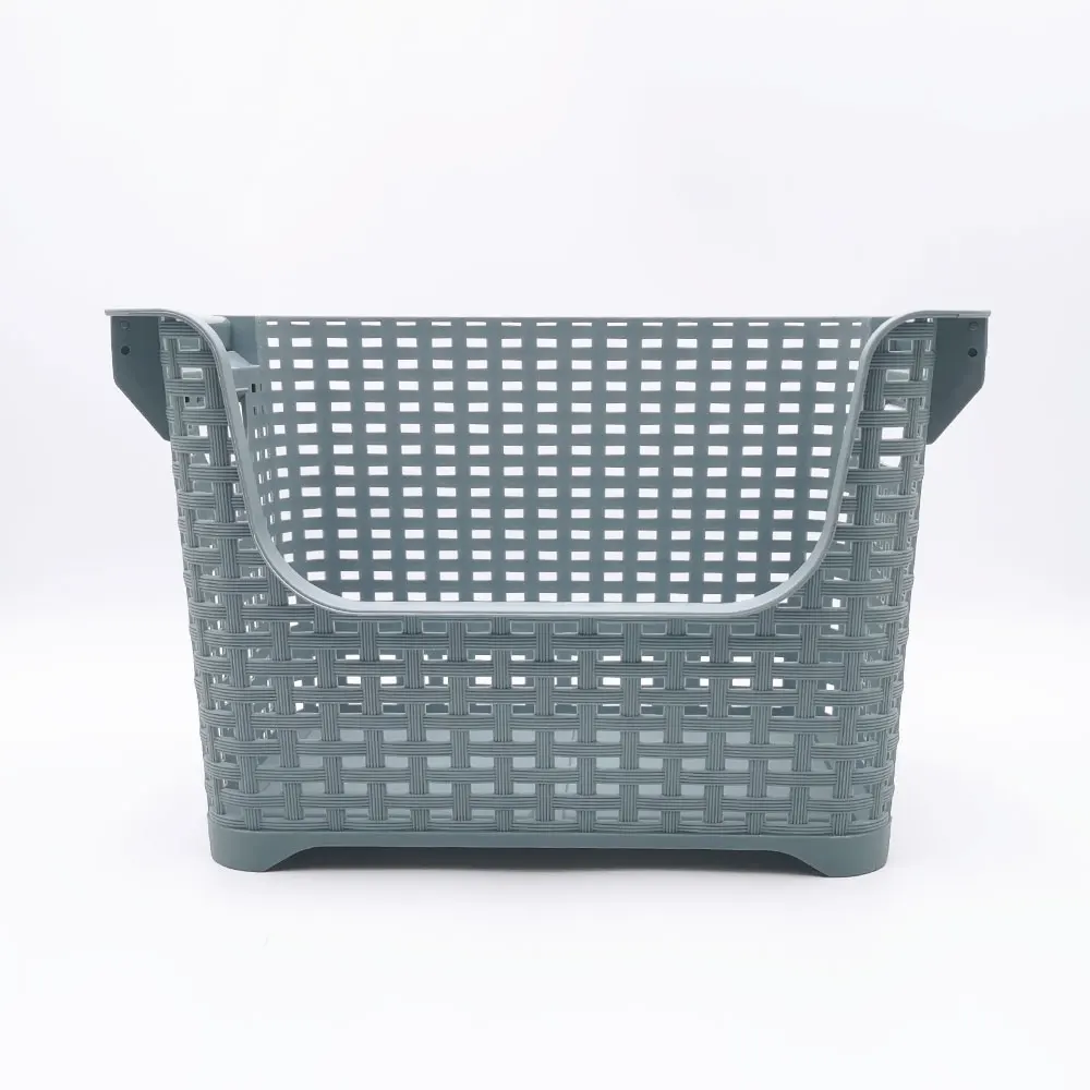 SA-9610 Plastic Weave Basket Portable Stackable Storage Baskets