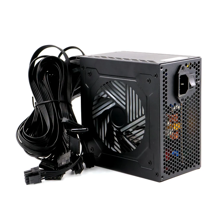 12CM Mute RGB Fan 550W 80plus ATX Power Supply 550W 600W 650W Flat Cables Psu For Gaming Case