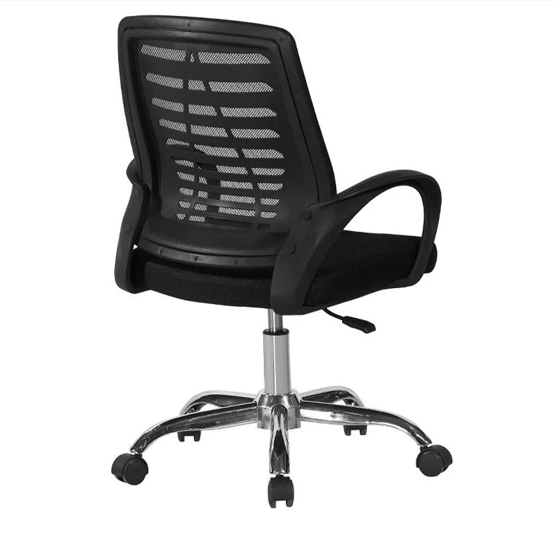 Mesh Back Steel Upholstered Chrome Ergonomic Computer Office Chairs