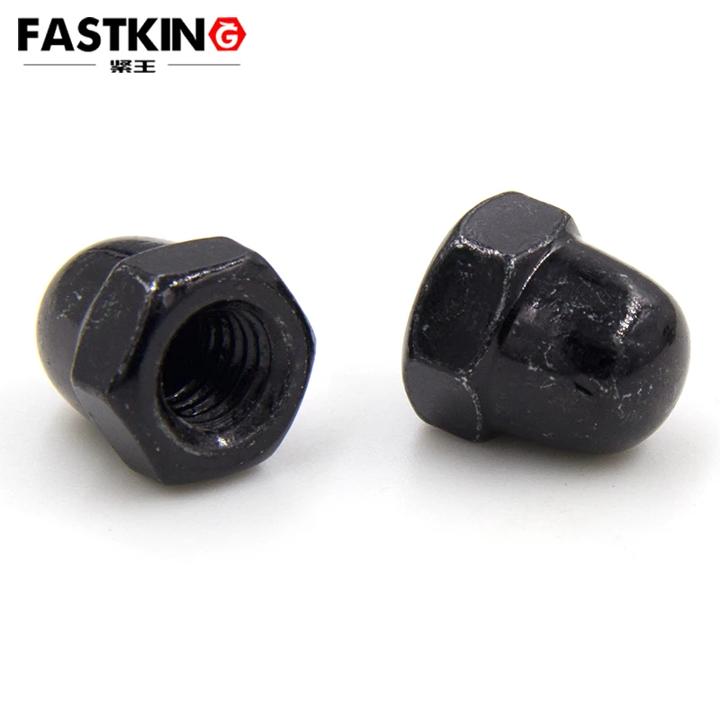 DIN1587 Black zinc acorn nut M6 carbon steel integrated cover mother ball head nut screw cap