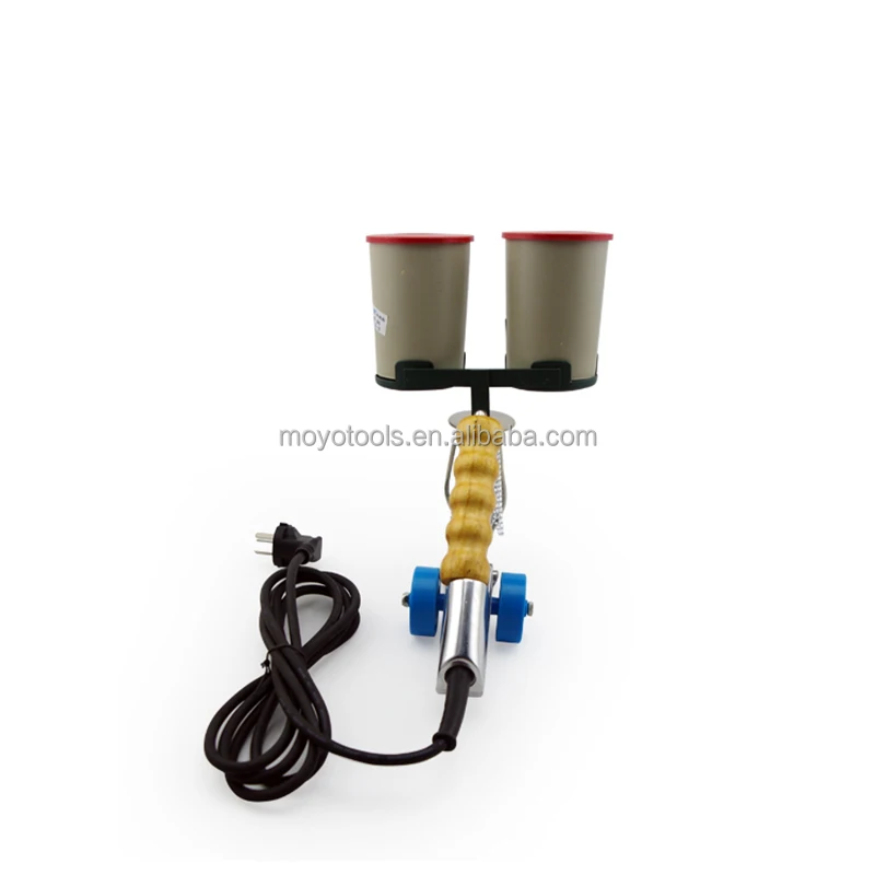 JD-2 Double Glue Thread Roller Manual Woodworking Sewing Machine Veneer Patchwork Machine Splicer Portable Veneer Splicing