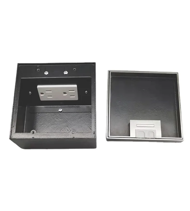 Recessed design floor power sockets exhibition power outlet floor socket box with USA socket