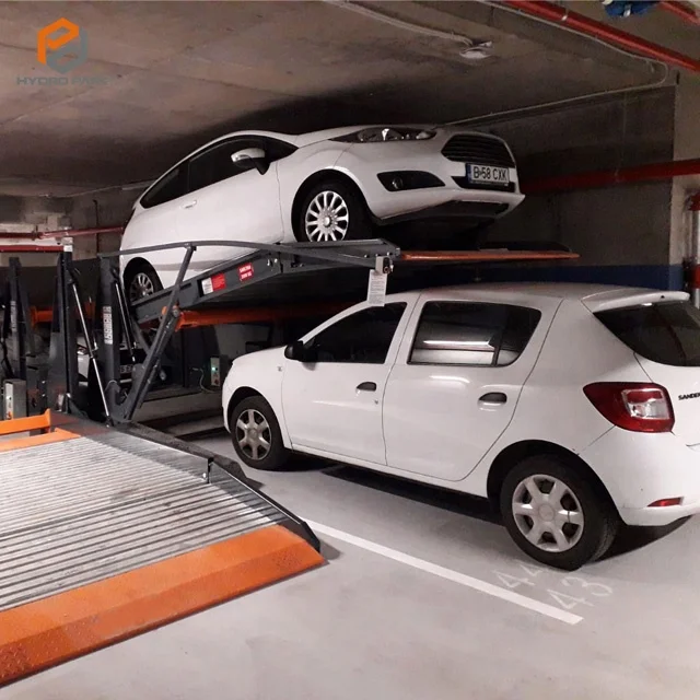 Низкопотолочный гаражный двухстоечный гидравлический автомобильный штабелер 2 парковочный подъемник