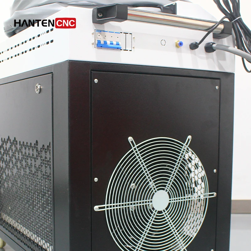 HANTENCNC continuous laser rust removal machine 1000W 2000W 3000W stainless steel oil stain removal laser cleaning machine