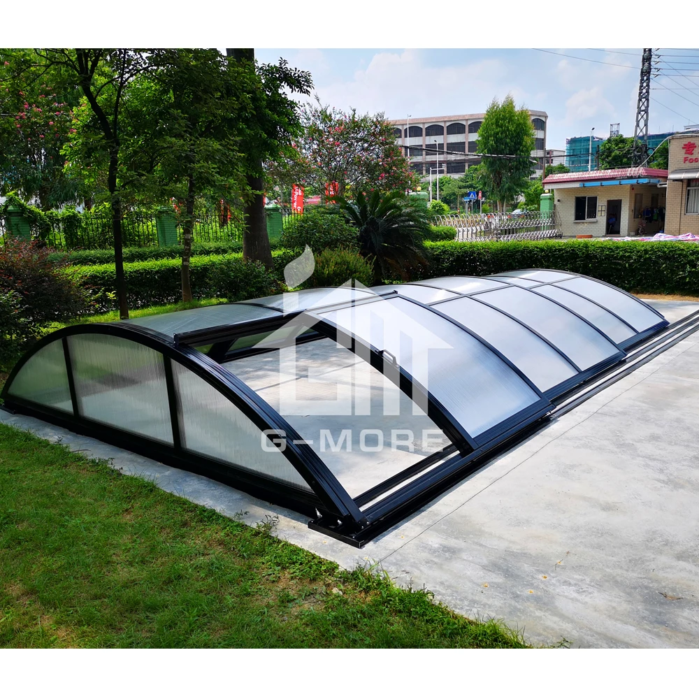 
 Полый/твердый поликарбонатный выдвижной чехол для бассейна алюминиевый корпус  